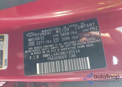 2021 Hyundai Elantra Se from USA, damaged, VIN KMHLL4AG3MU195514